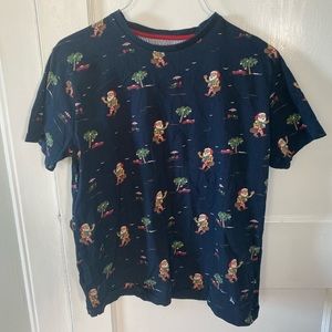 Denim & Flower Santa on vacation t-shirt